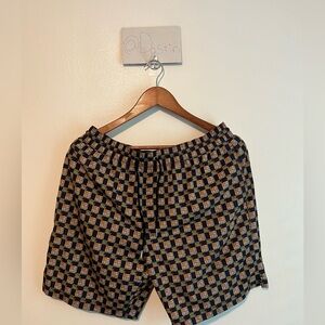 Burberry Logo Checkerboard Swim Short Trunks Authentic Men’s Medium